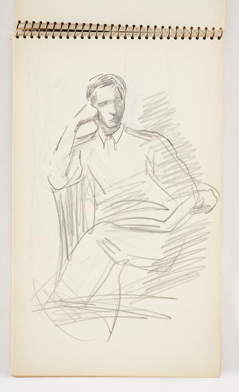 Lotte Laserstein, 3 skissböcker med blyertsteckningar.