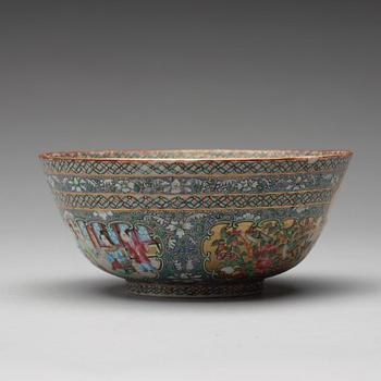 A famille rose bowl, Qing dynasty, 19th century, dated AH1297/1879-80.