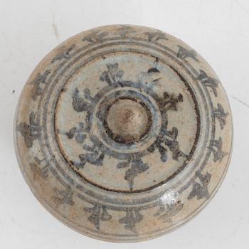 Eleven pieces of south east Asian pottery including Swatow ware, 19th century and older.