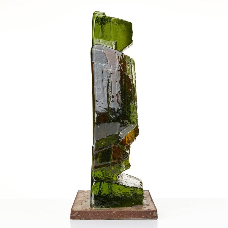 Edvin Öhrström, a cast glass sculpture, Lindshammar glassworks, Sweden probably 1960s.