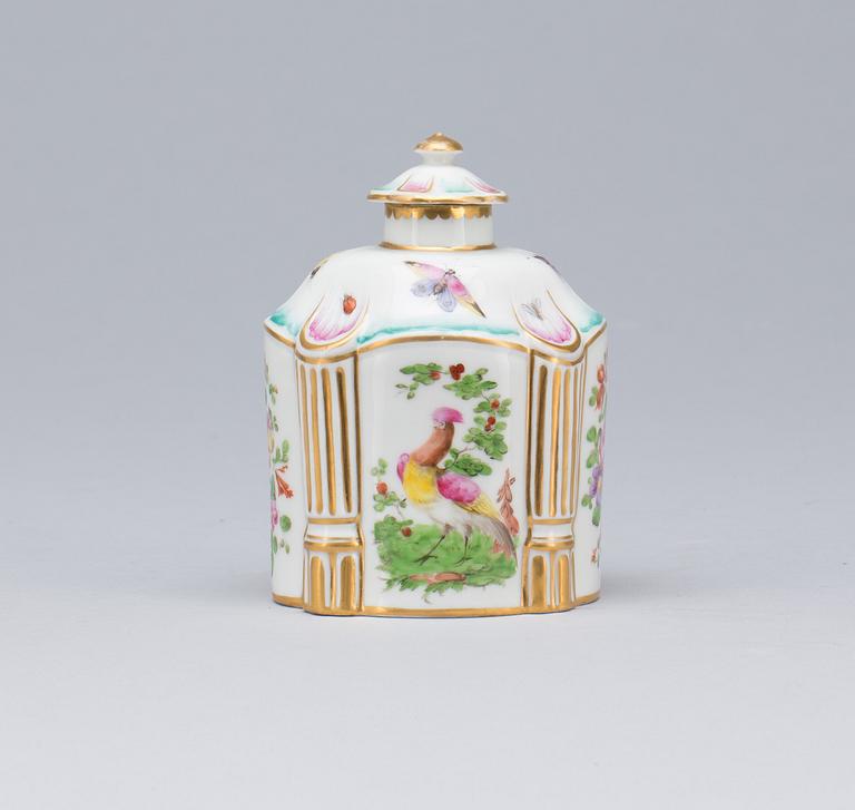 TEFLASKA, porslin 1800-tal.