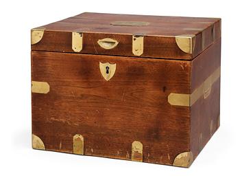 An Empire early 19th century mahogany humidor.