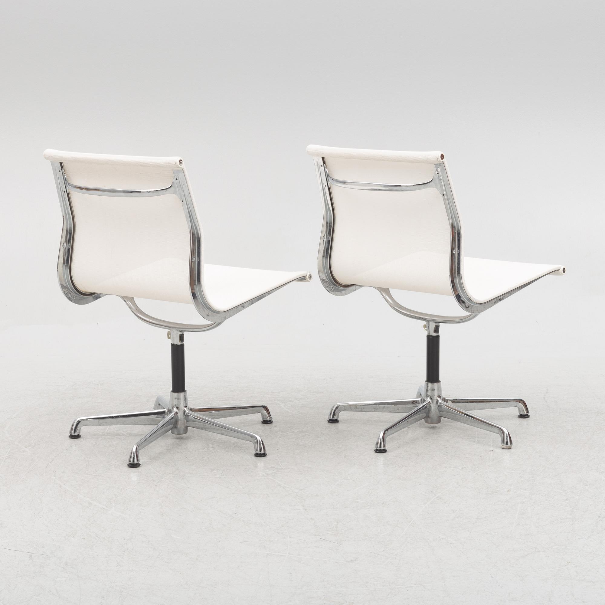 Charles & Ray Eames, a pair of model EA 108 chairs, ICF, 1980s.