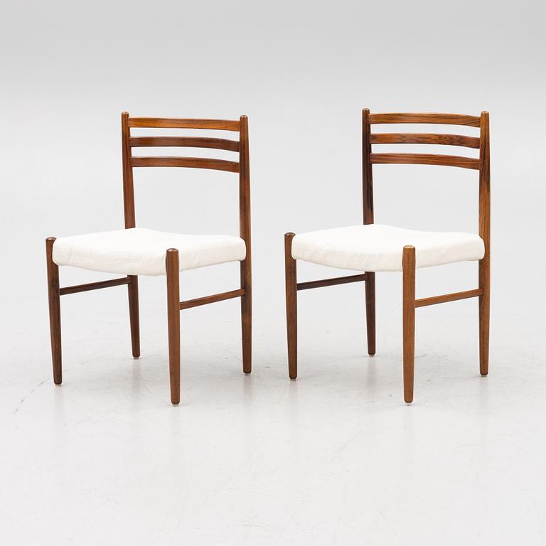 A 'Ladoga' dining table and four 'Mustang' chairs, IKEA, 1960s.