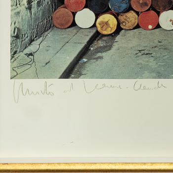 Christo & Jeanne-Claude, “Wall of Oil Barrels, The Iron Curtain, Rue Visconti, Paris".
