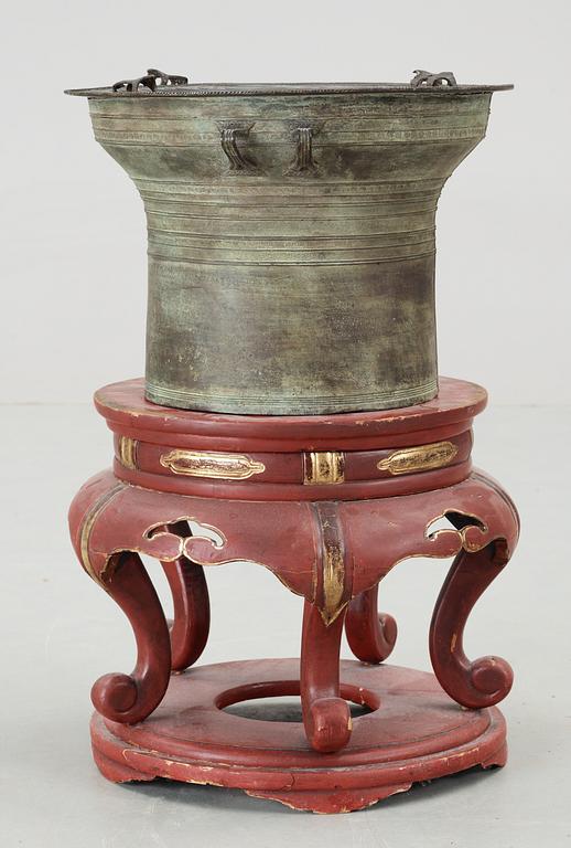 TRUMMA, brons. Myanmar, Laos eller norra Thailand, 1800-tal.