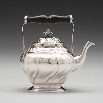 A Swedish mid 18th century silver tea-pot, mark of Jürgen Friedrich Sickman, Stockholm 1759.