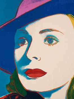 Andy Warhol, "With Hat", from: "Three portraits of Ingrid Bergman".