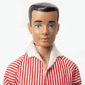 Barbiedockor, 3 st, "Barbie Bubble cut", "Skipper" & "Ken", Mattel, 1960-tal.