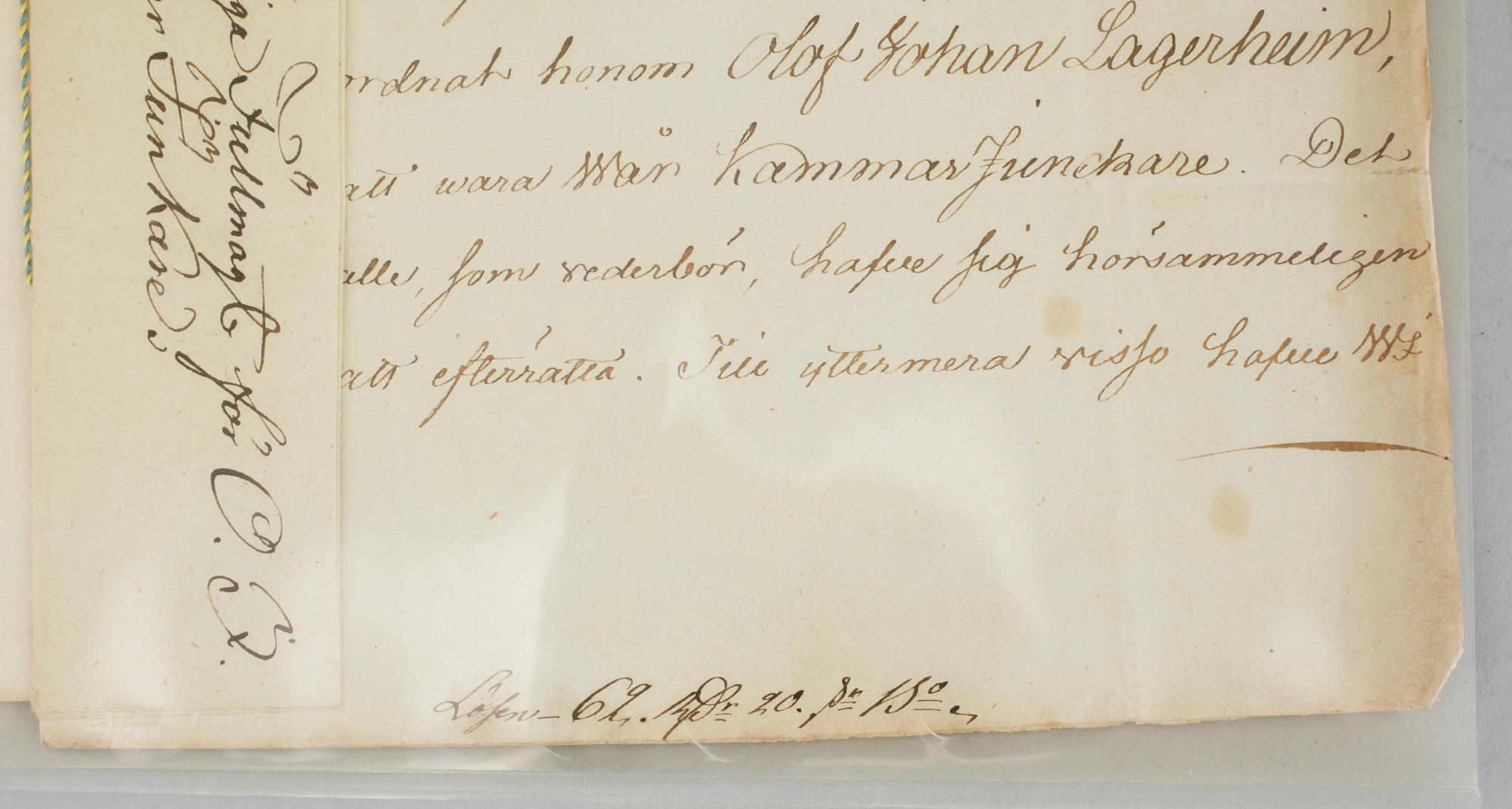 Four letters from Karl XIII, signed and dated 1794- 1810.
