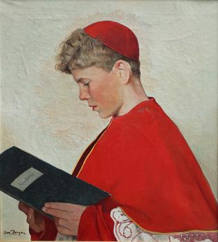 OWE ZERGE, olja på duk, sign.