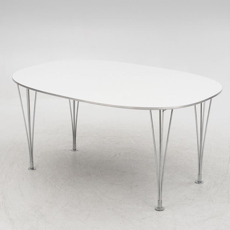 Bruno Mathsson & Piet Hein, matbord, "Superellips", Fritz Hansen, Danmark, daterat 1995.