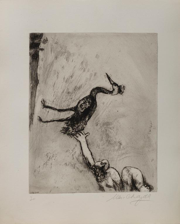 MARC CHAGALL, etching, signed.
