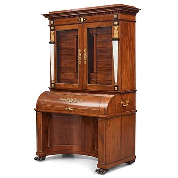 4. Writing cabinet,  by Johan Söderberg (instrument maker under the carpenter's guild in Stockholm 1803-1820) Empire,