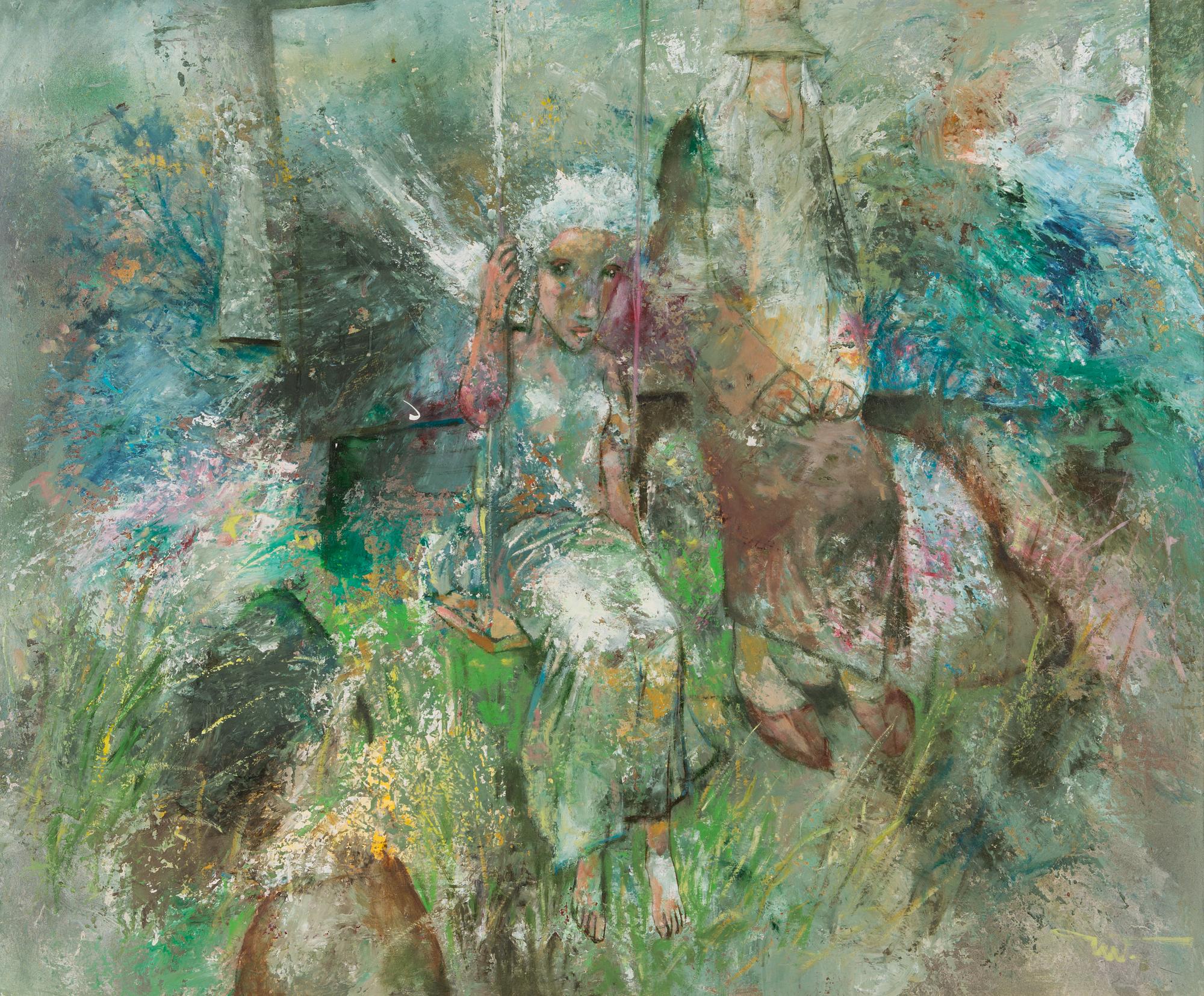 EDGAR VALTER, oil on board.