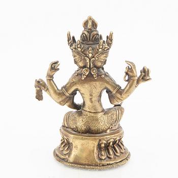 Figuriner 2 st Indien/Tibet 1900-tal brons.