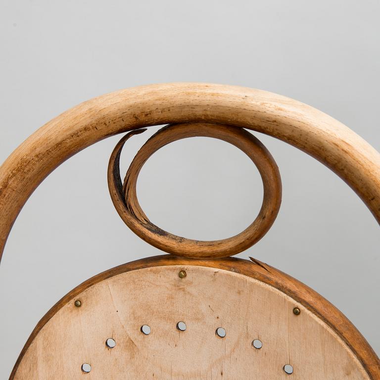 Four bent wood chairs, early 20th century, presumably Austria.