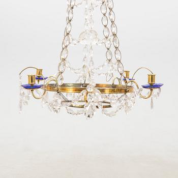 Chandelier, Gustavian style, first half of the 20th century.