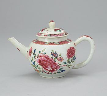 56. A famille rose teapot with cover, Qing dynasty, Qianlong (1736-95).