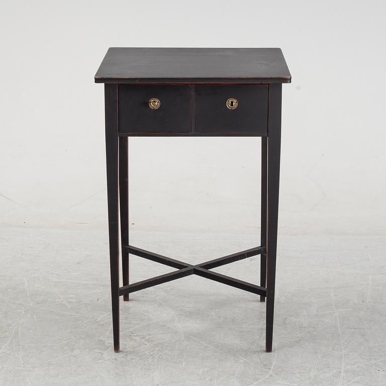 A painted side table, Gustavian style, 20th Century.