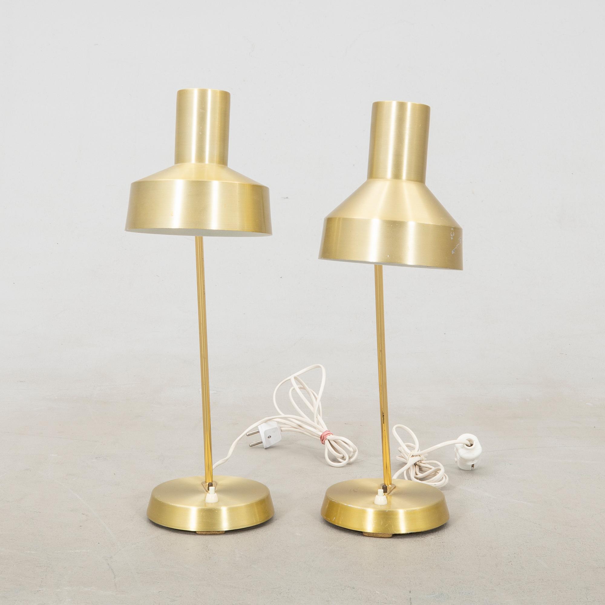Table lamps a pair EWÅ Värnamo late 20th century.