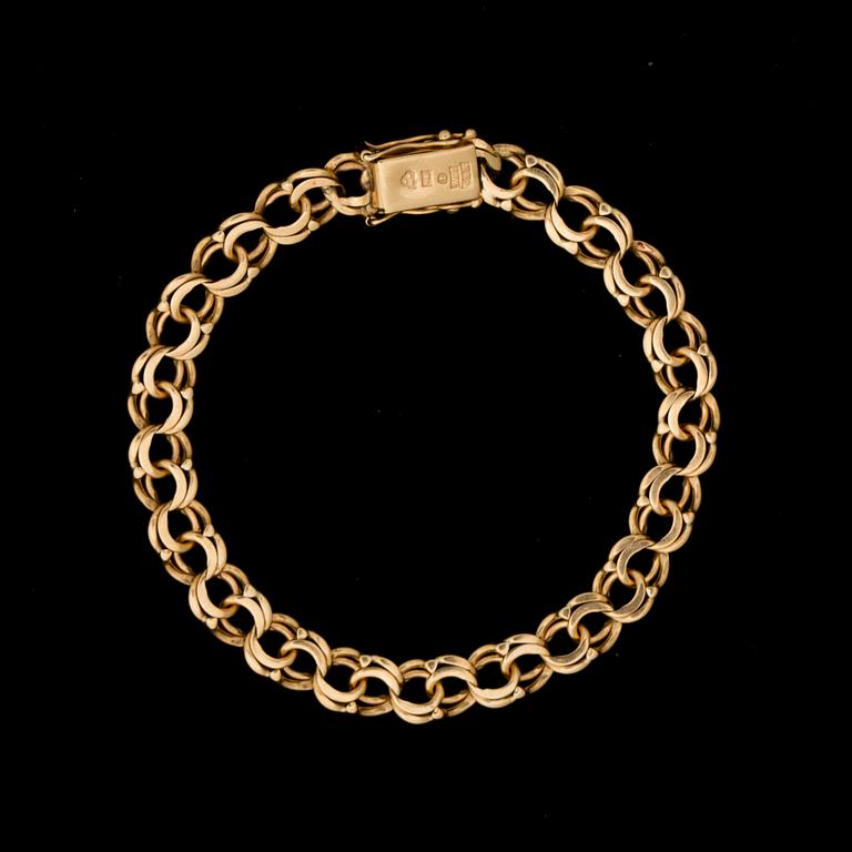 ARMBAND, 18K guld. M K's Guldsmedsateljé, Stockholm 1958. Vikt ca 13 gram.