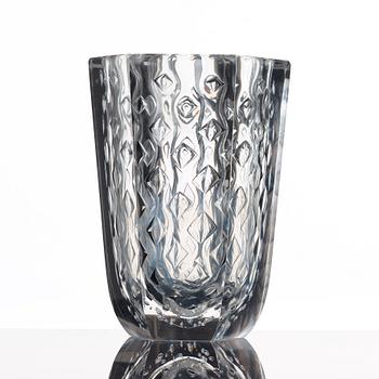 Vicke Lindstrand, VICKE LINDSTRAND, a polished glass vase, Kosta, Sweden 1950's.