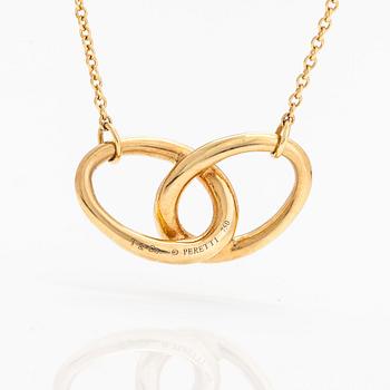 Tiffany & Co, Elsa Peretti, an 18K gold 'Double Loop' necklace.