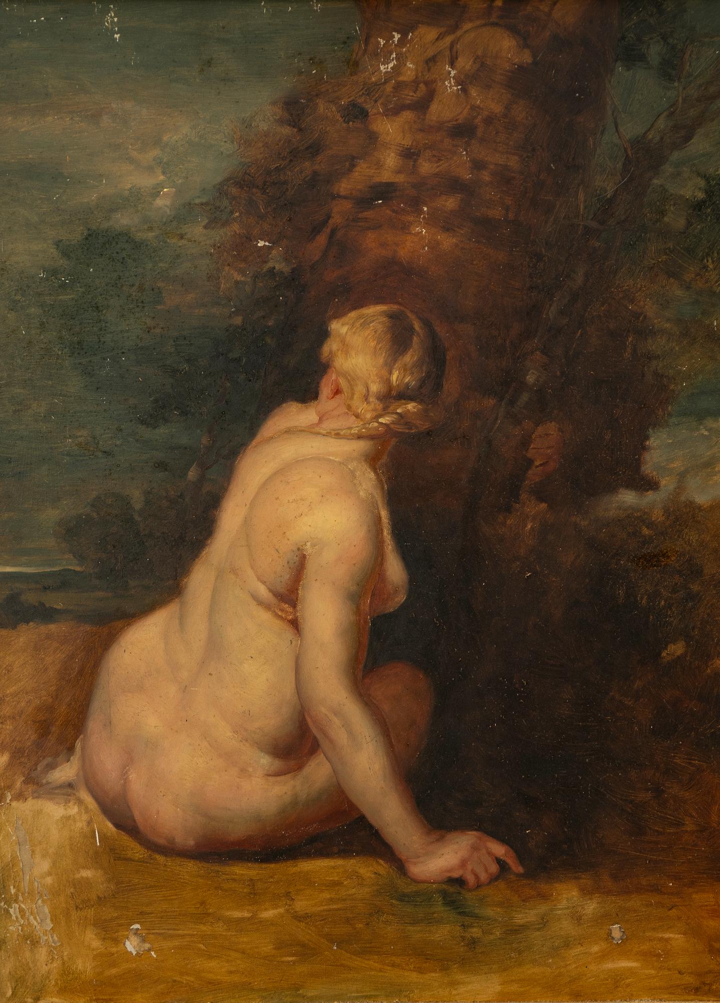 Unknown artist, 19th century, seated model.