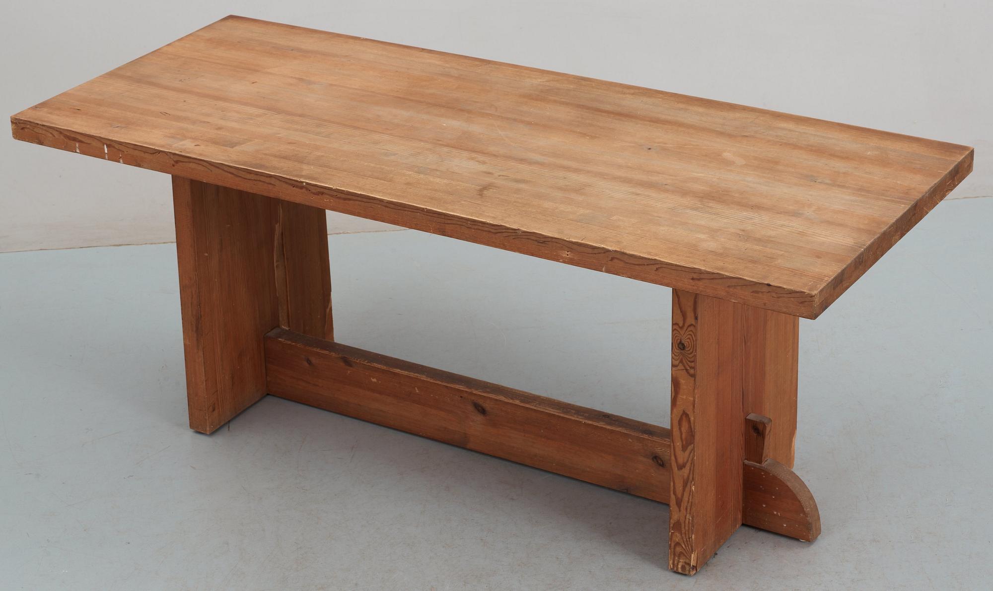 An Axel Einar Hjorth pine table 'Lovö' by Nordiska Kompaniet, 1930's.