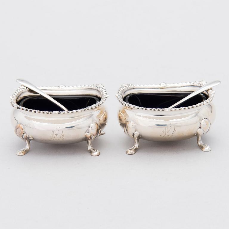 An 8-piece spice set in silver, Adie Brothers Ltd, Birmingham, England 1961-1962.