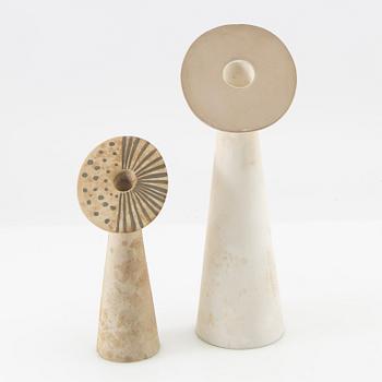 Gunnar Nylund, vases 2 pcs. Nymölle 1950s/60s, Denmark.