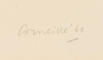 Beverloo Corneille, värilitografia, signeerattu ja päivätty -61, numeroitu 10/120.