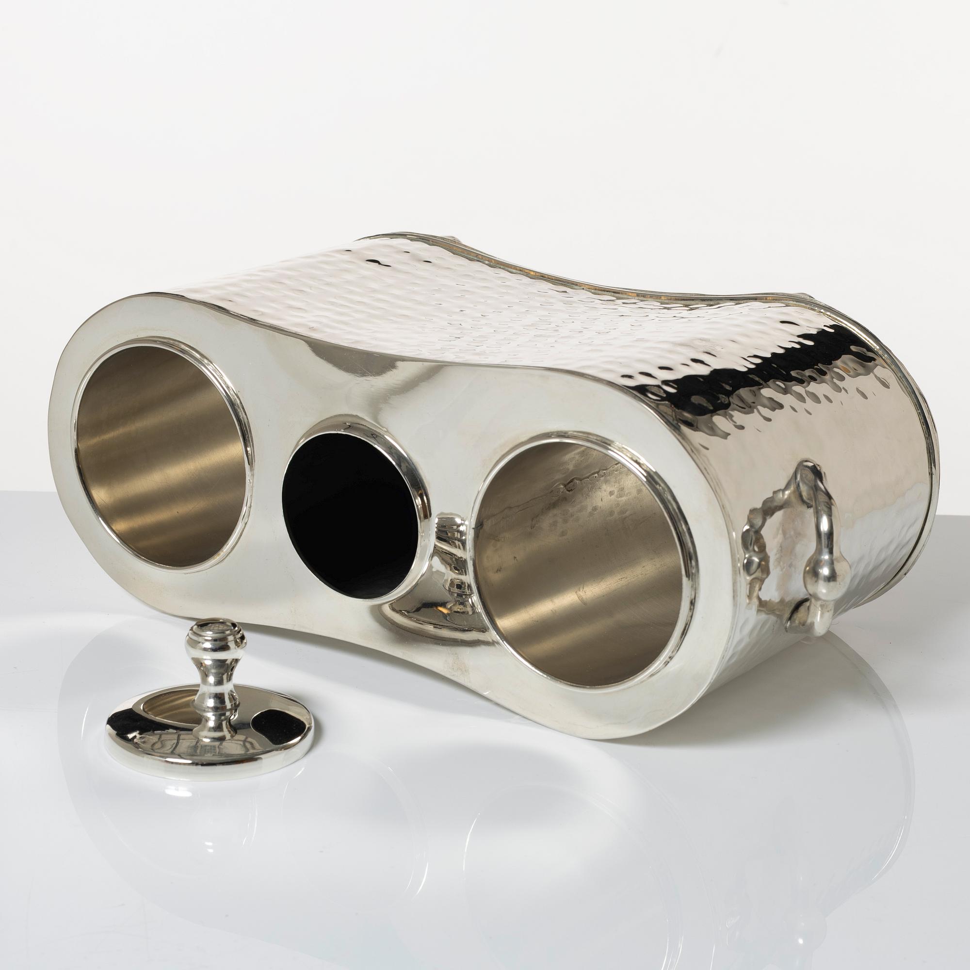 Wine cooler, silver plate, period.