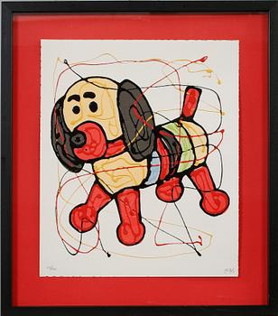 LARS TUNEBO, handkolorerad färglitografi, signerad och daterad 132/250.