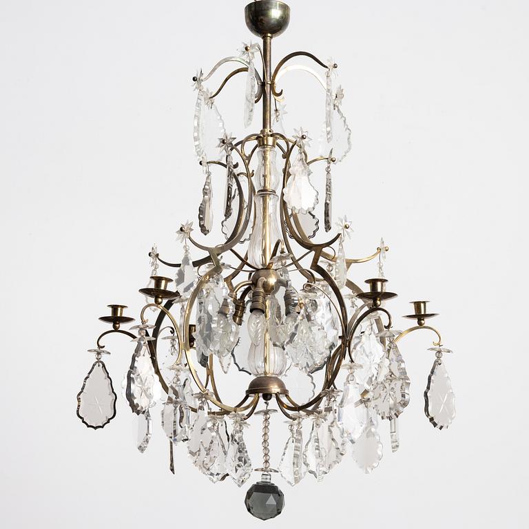 Ljuskrona, rokokostil, 1900-talets första hälft.