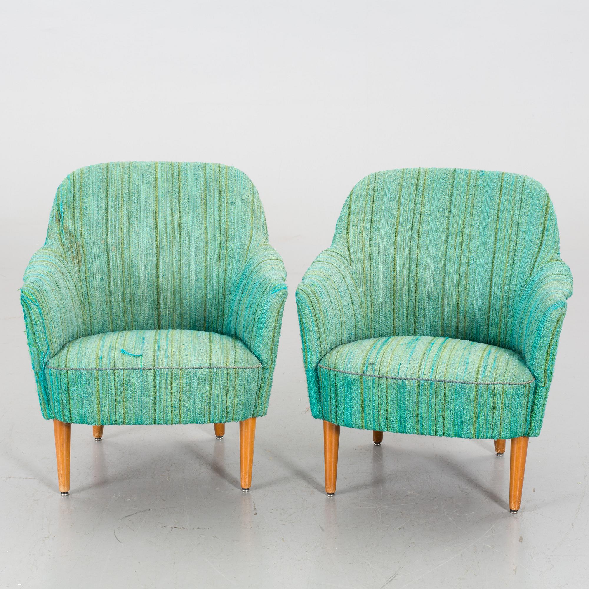 CARL MALMSTEN, fåtöljer ett par "Samspel" 1900-talets andra hälft.