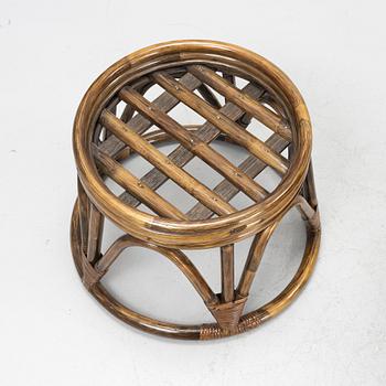 Fåtöljer med fotpallar, ett par, 1900-talets senare del.