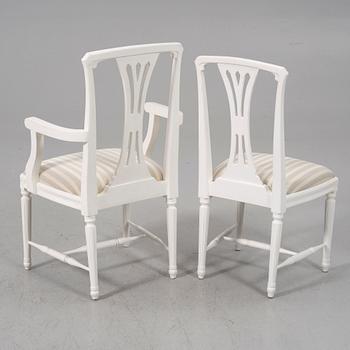 Chairs, 12+2, Gustavian style, Geromar.