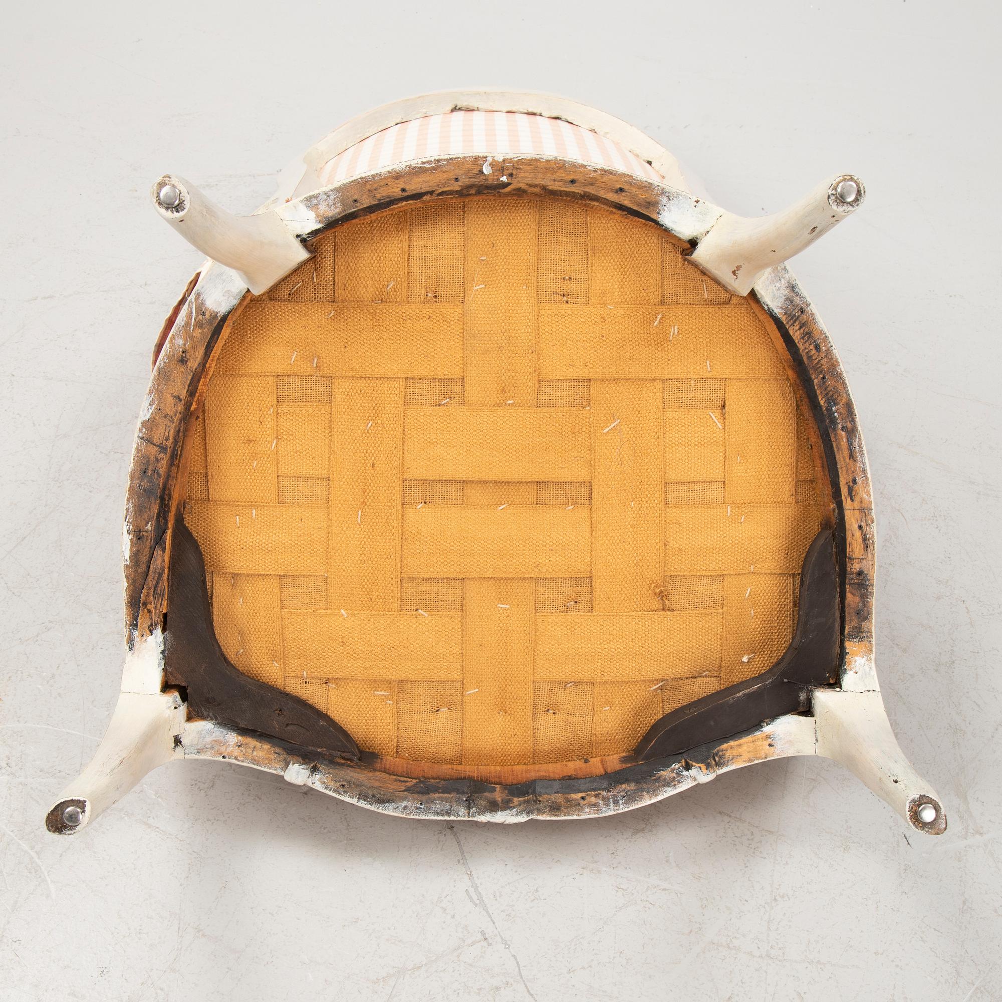 Fåtölj, Stockholmsarbete i Rokoko, 1700-talets senare del.