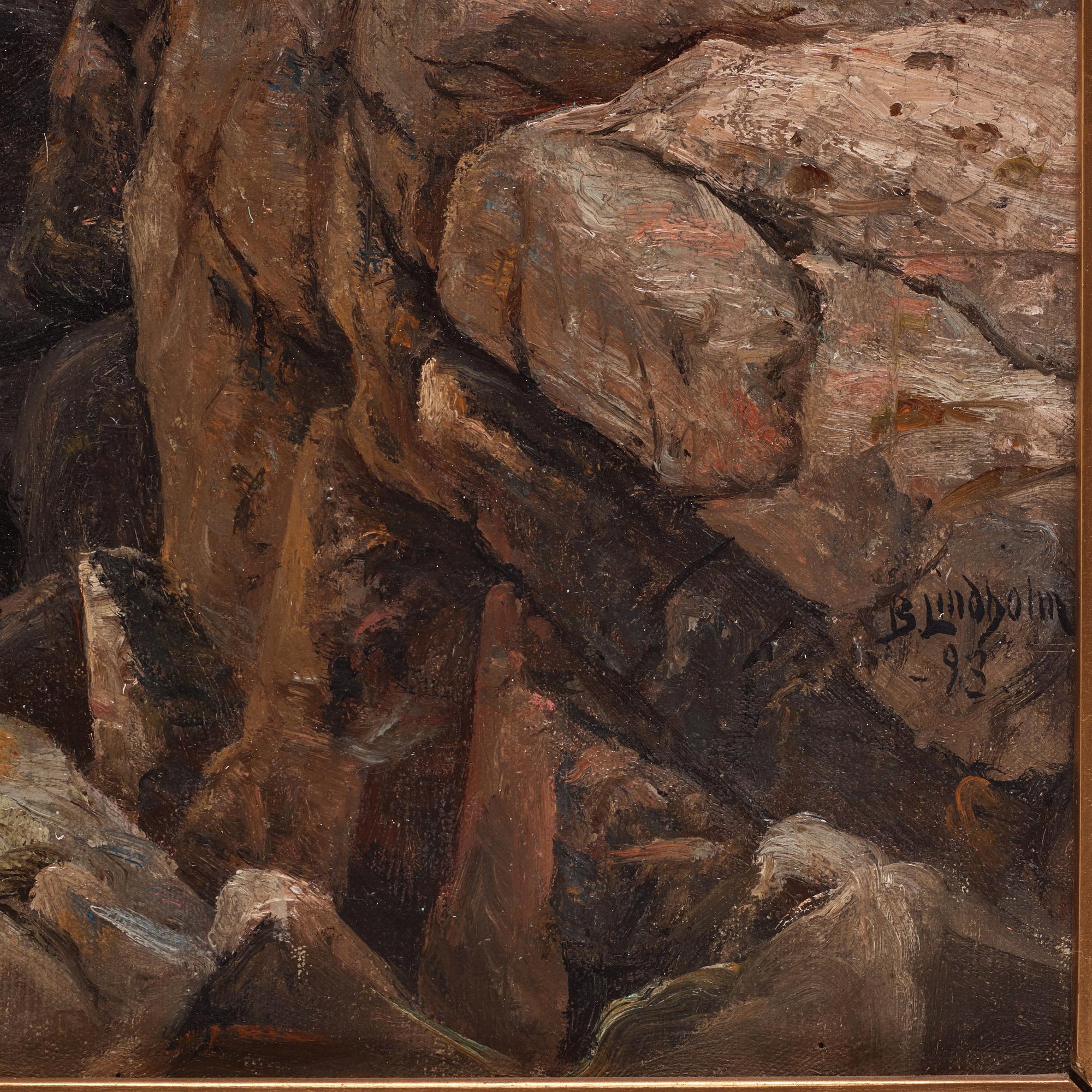 Berndt Lindholm, Rocky coastal landscape.