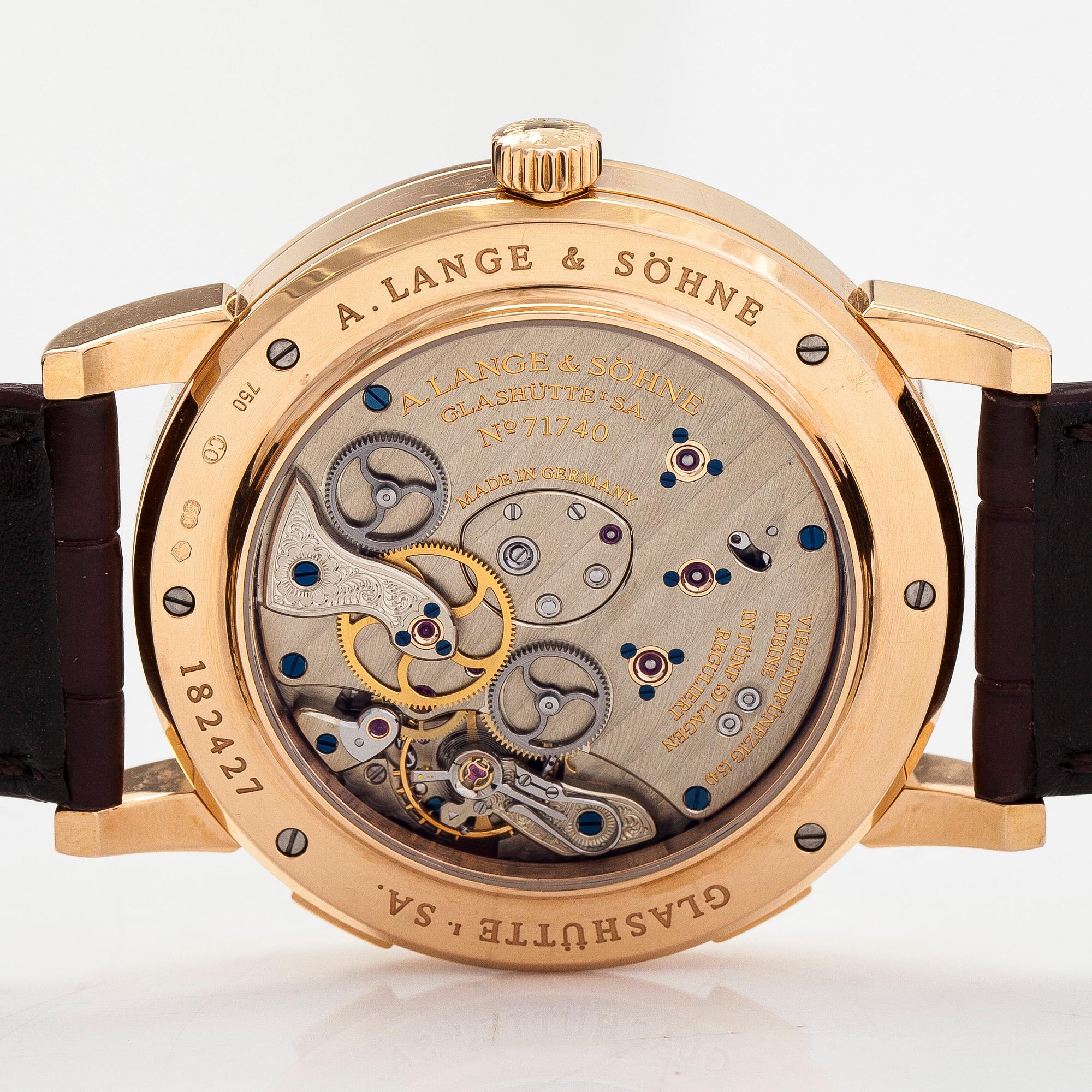 A. Lange & Söhne, Lange 1 Time Zone, wristwatch, 42 mm.