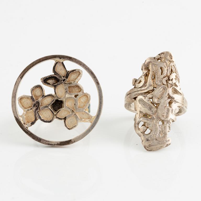 Lars Arby, six rings, silver. Gothenburg, among others, 1966 and 1976.