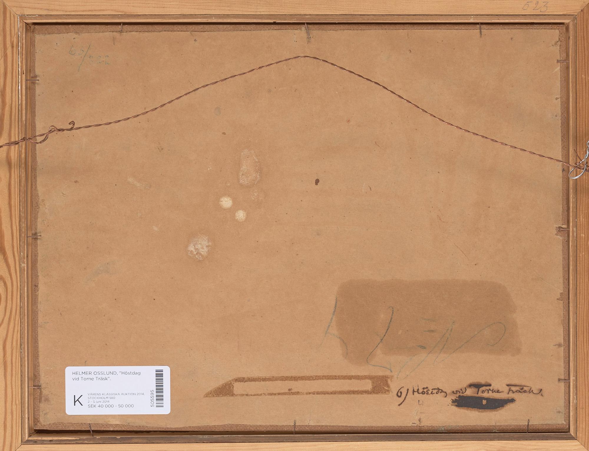 Helmer Osslund, "Höstdag vid Torne Träsk" (Autumn day at Torne Träsk).