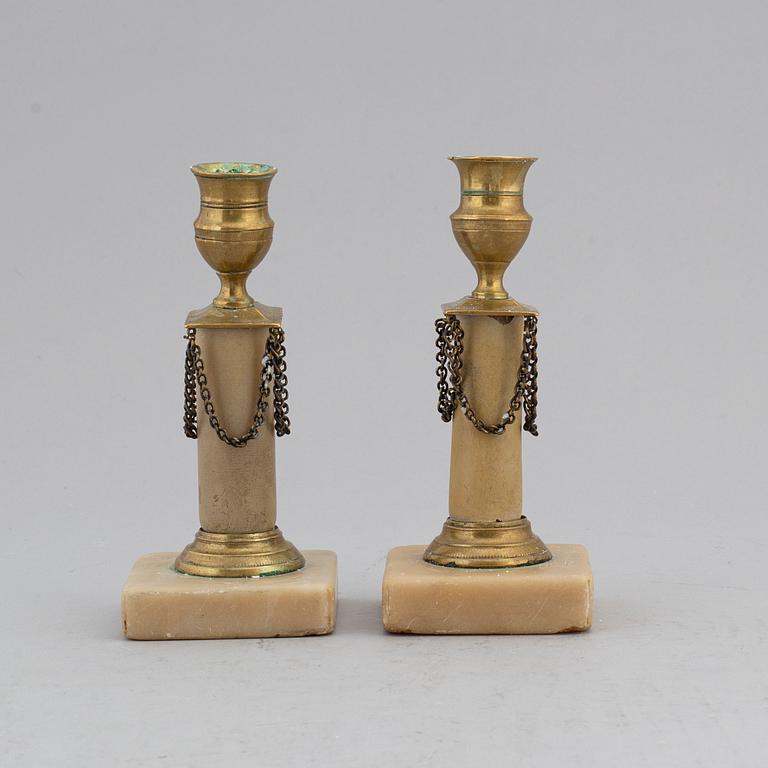 LJUSSTAKAR, ett par, sengustavianska, 1800-talets början.