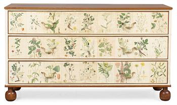 820. A Josef Frank "Flora" chest of drawers, Firma Svenskt Tenn.