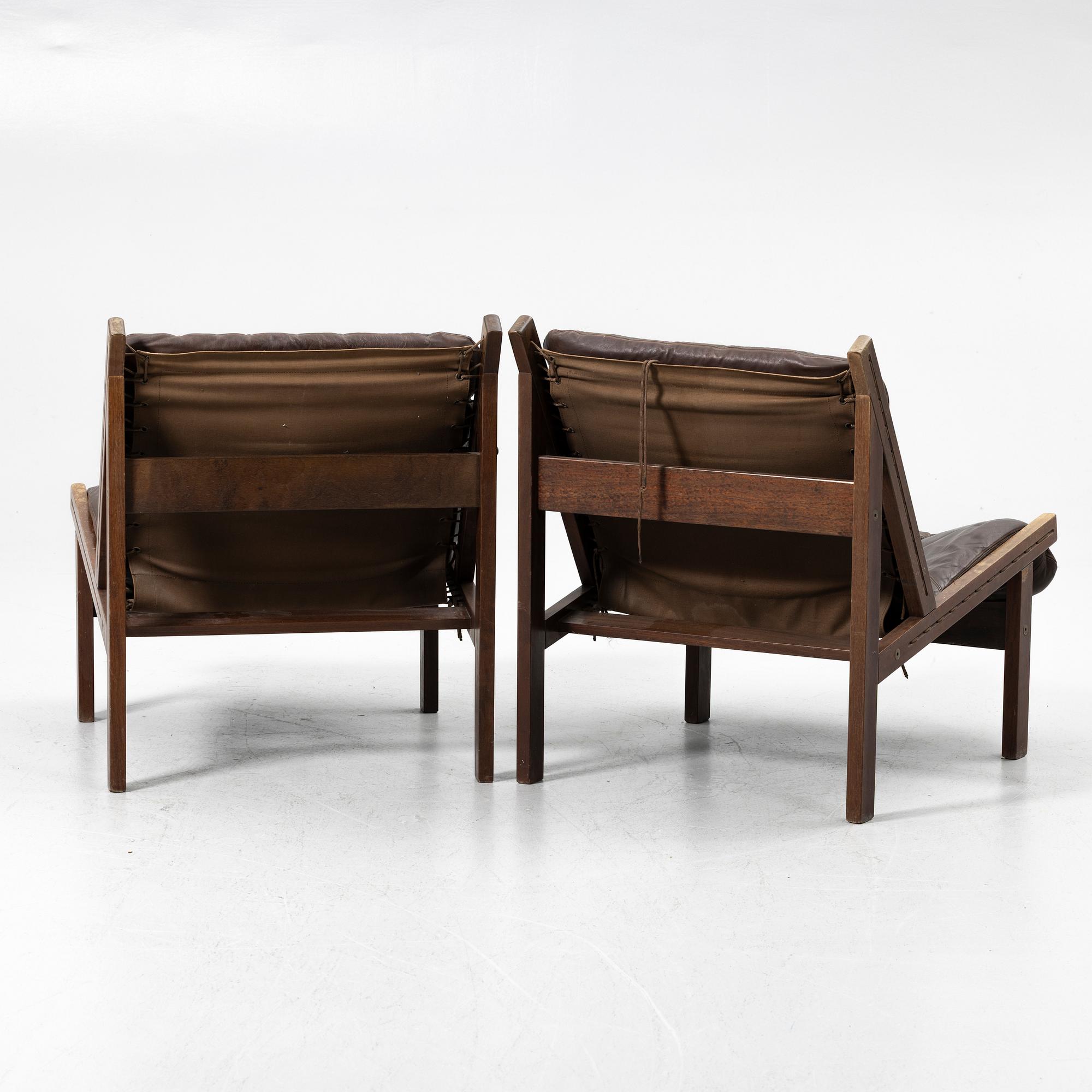 Torbjørn Afdal, Sofa, two-part, "Hunter" model, Stranda Industri A/S for Bruksbo, Norway, 1960s/70s.