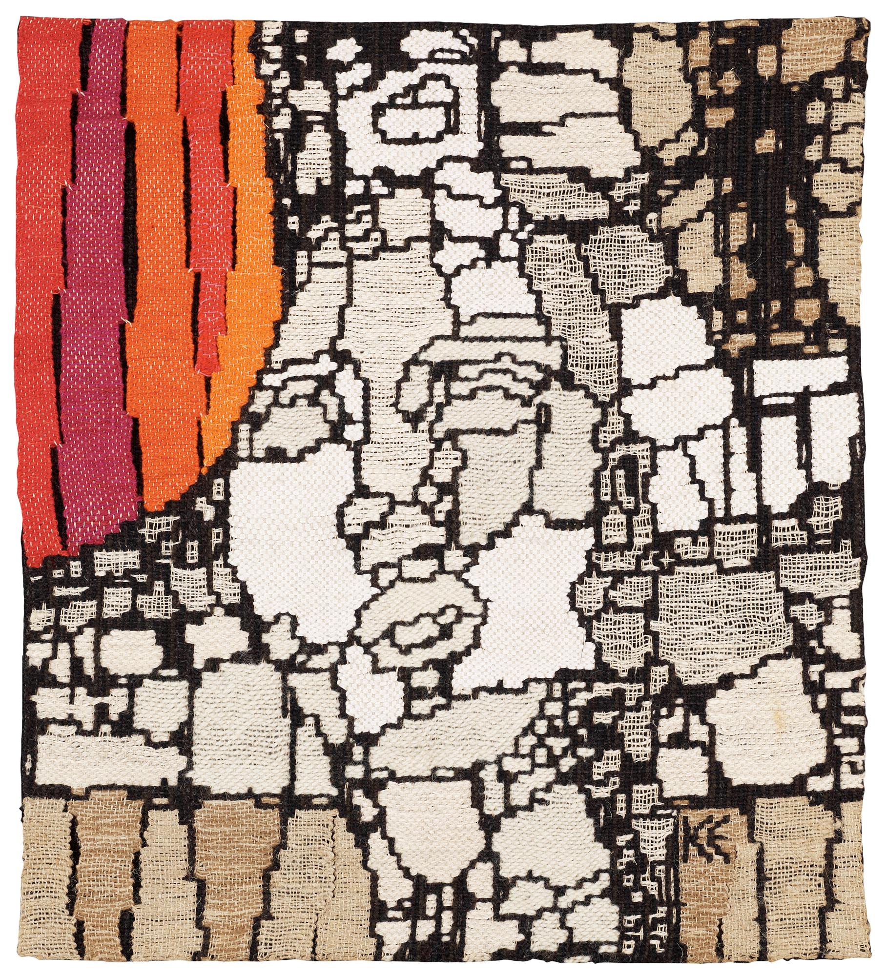 TAPESTRY. "16 MARS 1968" Song My. Double weave. 55 x 49 cm. Signerad KE (Kerstin Ekengren, Plitmors - Järvsö).