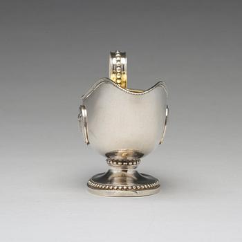 A Swedish 18th century parcel-gilt silver sauce-jug, mark of Johan Ekholm, Stockholm 1788.