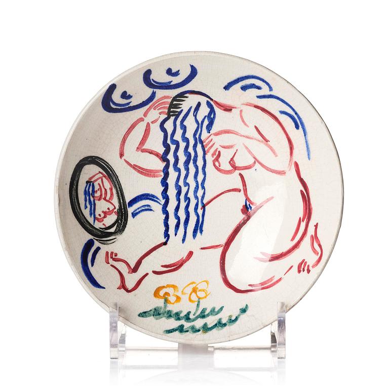 Edward Hald, an early ceramic bowl, studio work, Stockholm, 1917.